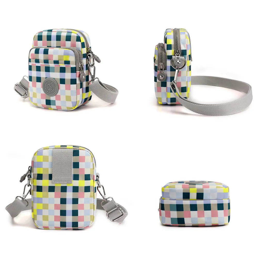 Nylon Floral Messenger Bag Mini Shoulder Multifunctional Phone Bag
