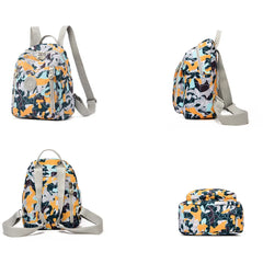 Nylon Floral Women Backpack Multifunctional Travel Bag