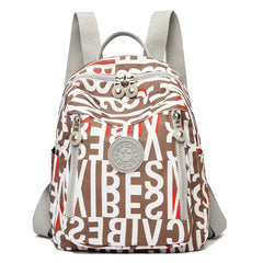 Nylon Floral Women Backpack Multifunctional Travel Bag