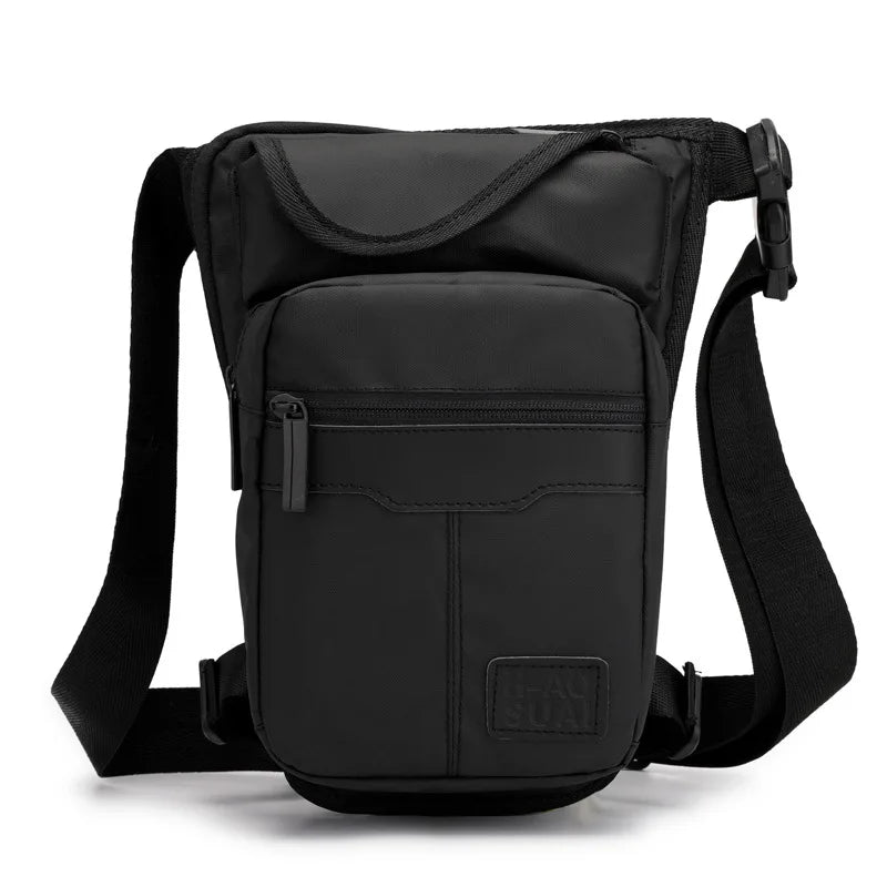 Nylon Men Drop Leg Bag Fanny Pack Motorcycle Riding Casual Shoulder Cross Body