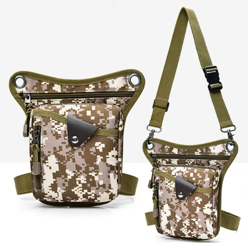 Nylon Military Fanny Waist Leg Drop Bag for Men