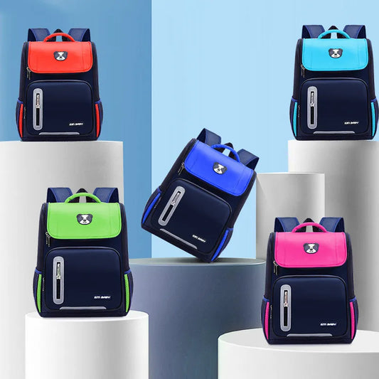 Nylon Schoolbag for Primary School Kids Aged 6-12