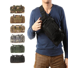 Military Tactical Backpack Waterproof Waist Pack Oxford for Fishing Camping