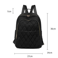 Waterproof Rhombus Backpack Women's Large Capacity Casual Travel Bag