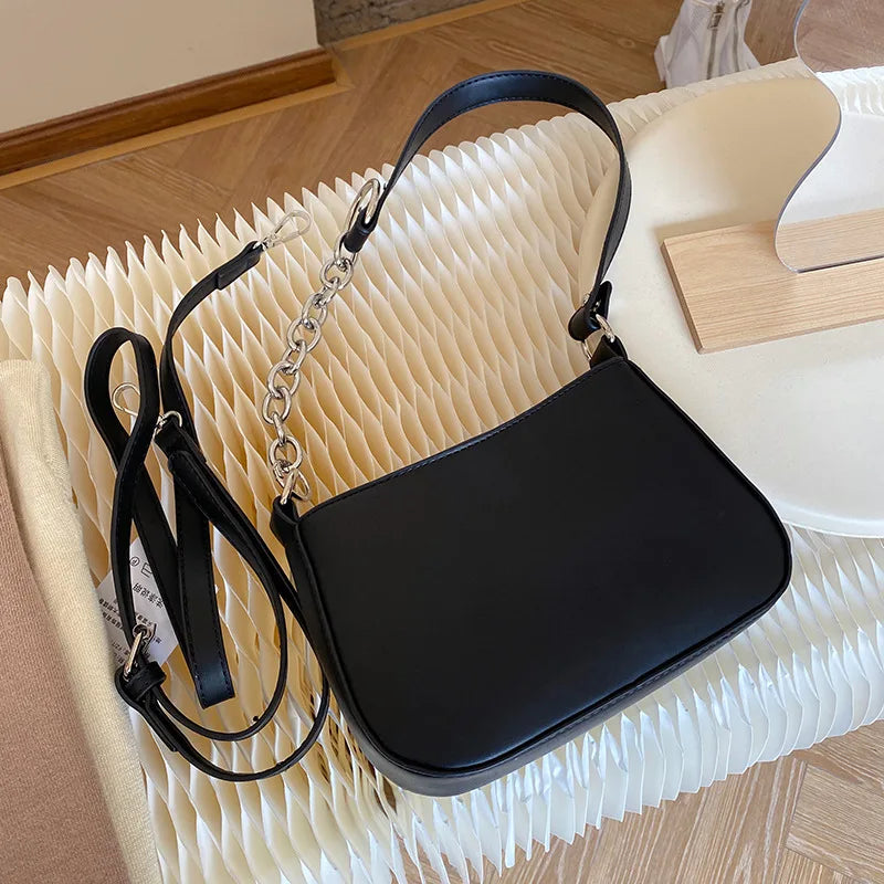 PU Leather Small Crossbody Bag Single Chain Shoulder Bag for Women