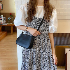 PU Leather Small Crossbody Bag Single Chain Shoulder Bag for Women