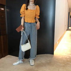 PU Leather Small Crossbody Bag Single Chain Shoulder Bag for Women