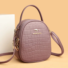 Crocodile Pattern Small Round Shoulder Bag