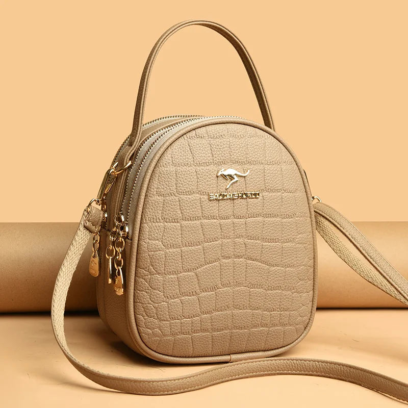 Crocodile Pattern Small Round Shoulder Bag