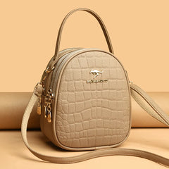 Crocodile Pattern Small Round Shoulder Bag