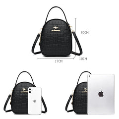 Crocodile Pattern Small Round Shoulder Bag