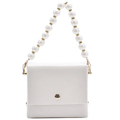 Pu Beaded Handbag Women Crossbody Bag Soft-Faced Square Shoulder Bag