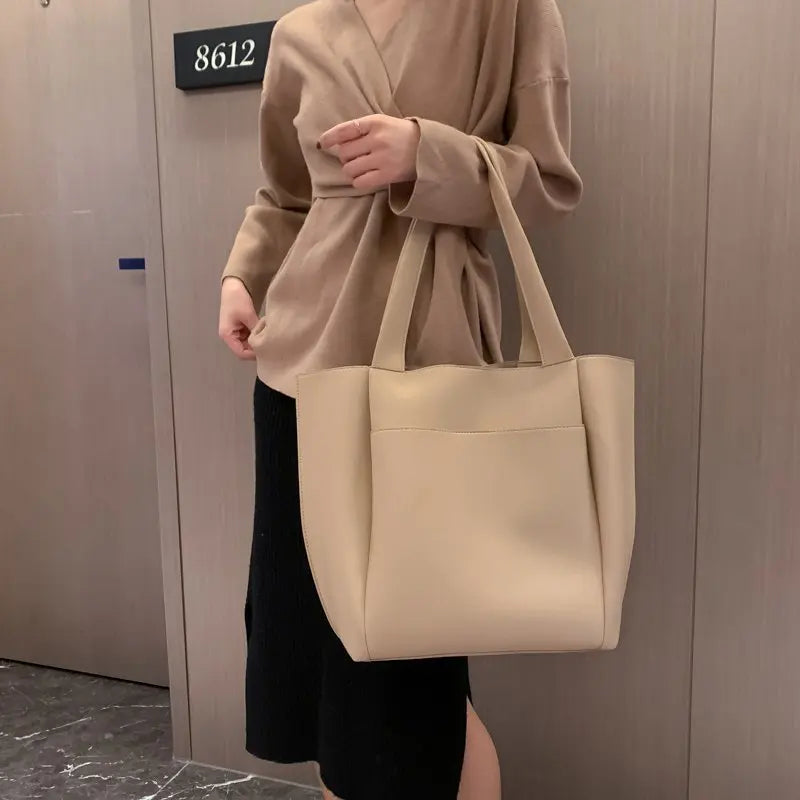 High PU Leather Women Shoulder Bags Tote Bag Casual Large