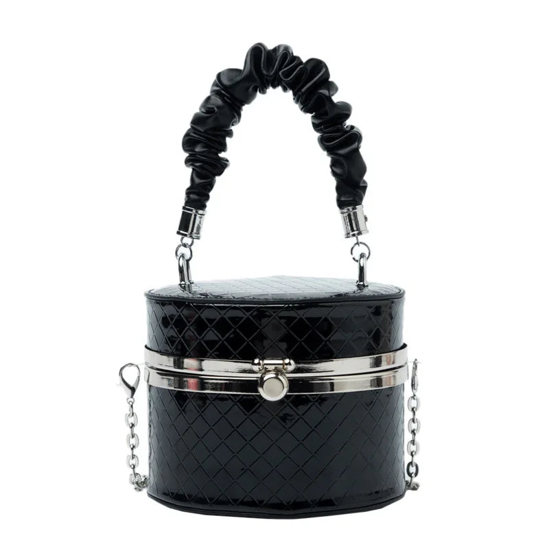 Silver Lattice Small Shoulder Purses Women Handbags