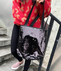 Sequins Gradient Women Large-Capacity Shoulder Bag Handbag