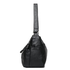 Women's Red Crossbody Bag with Multiple Zippers