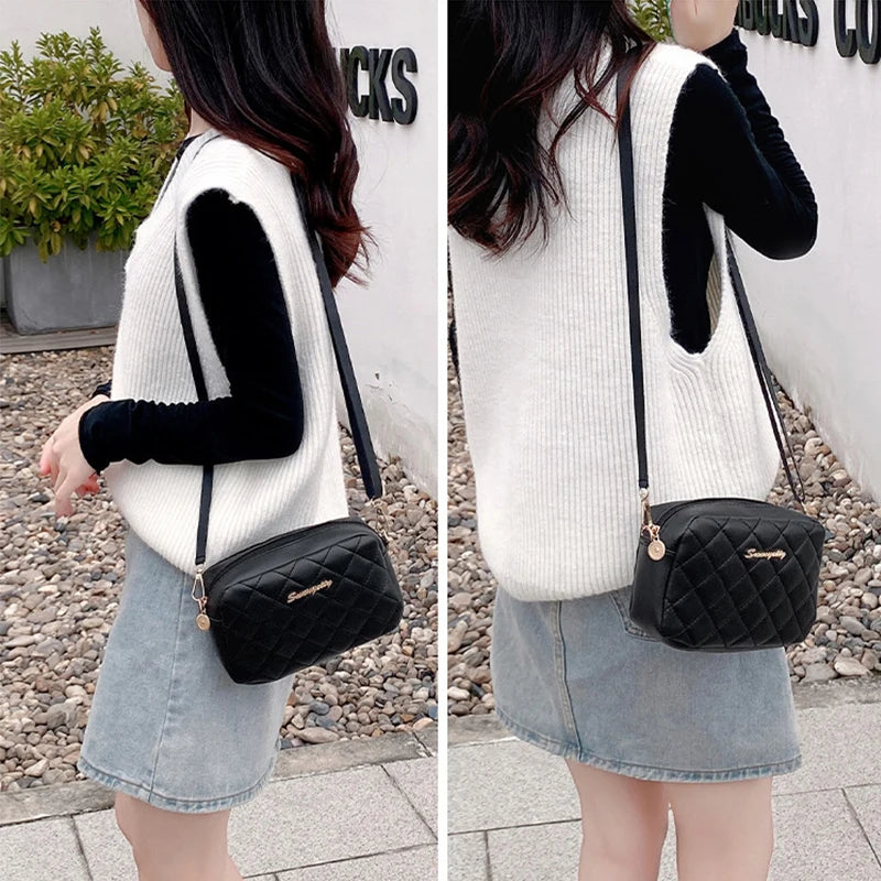 Embroidered Small Messenger Bag for Women, Chain Shoulder Bag