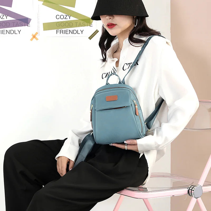 Waterproof Nylon Women's Mini Backpack for Shopping
