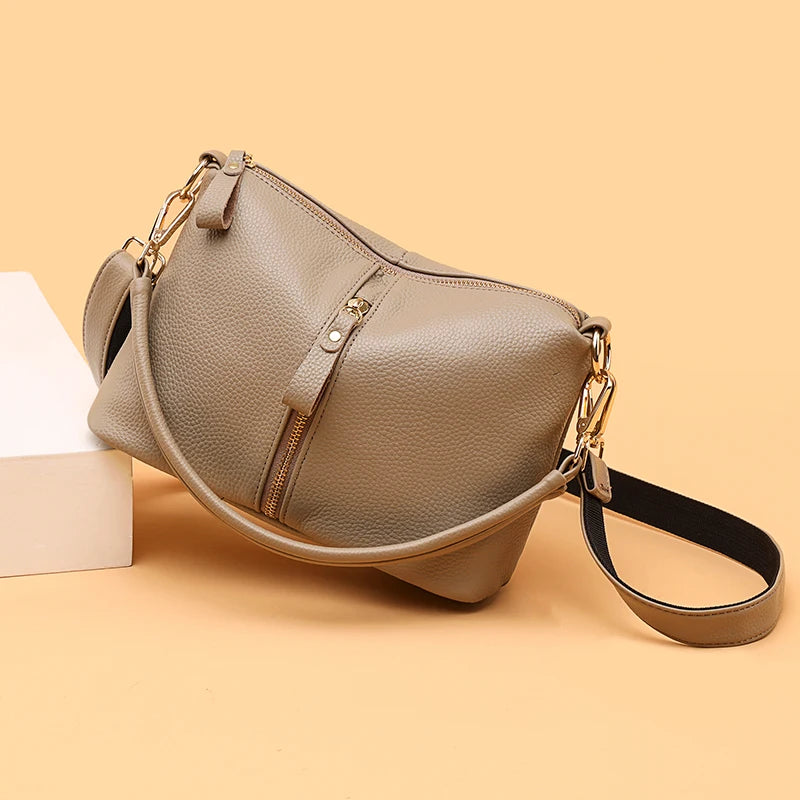 Soft Cowhide Shoulder Bag Women Handbags 100% Leather Messenger Bag