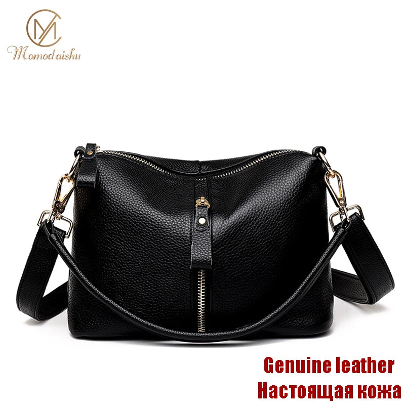 Soft Cowhide Shoulder Bag Women Handbags 100% Leather Messenger Bag