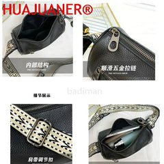 Soft Leather Shoulder Bag Solid Cow Leather Handbag Crossbody Bag