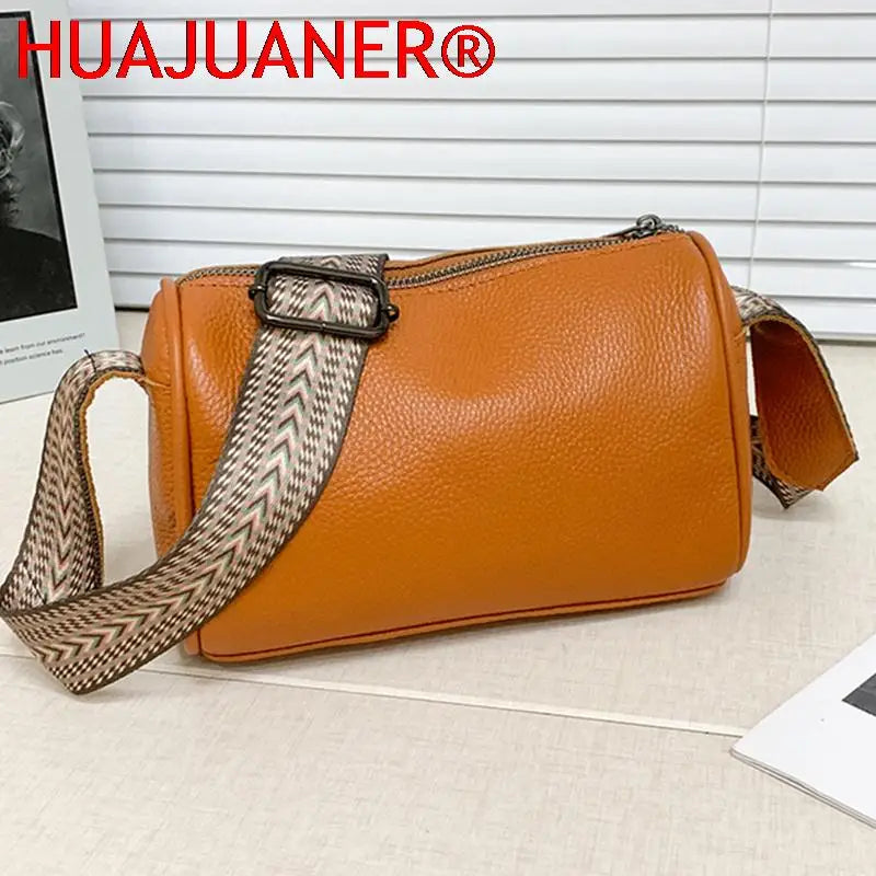 Soft Leather Shoulder Bag Solid Cow Leather Handbag Crossbody Bag