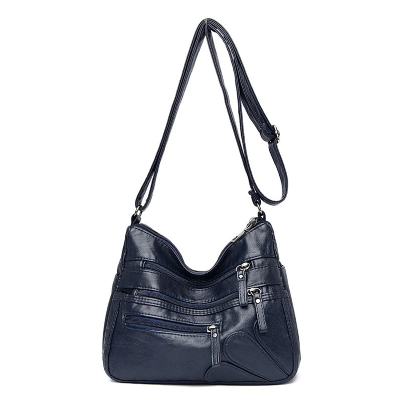 Soft Leather Purses And Handbags Women Bags Multi-Pocket Crossbody Shoulder Bags