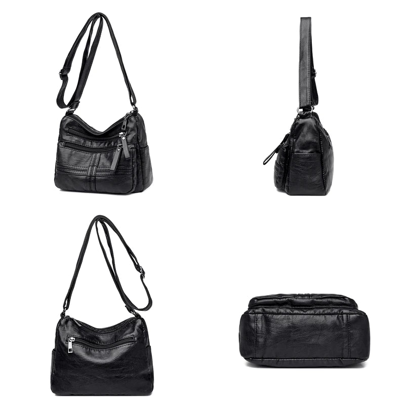Soft Leather Crossbody Shoulder Bag for Women Sac