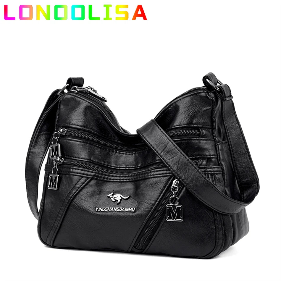 Women's Soft Leather Crossbody Shoulder Bag