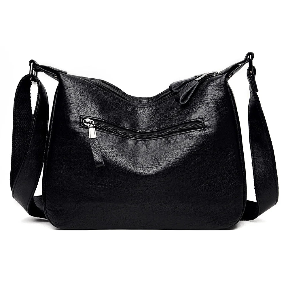 Women's Soft Leather Shoulder Bag Large Crossbody Handbag