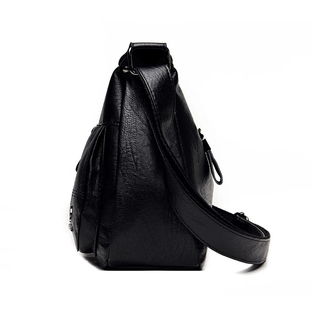 Women's Soft Leather Shoulder Bag Large Crossbody Handbag