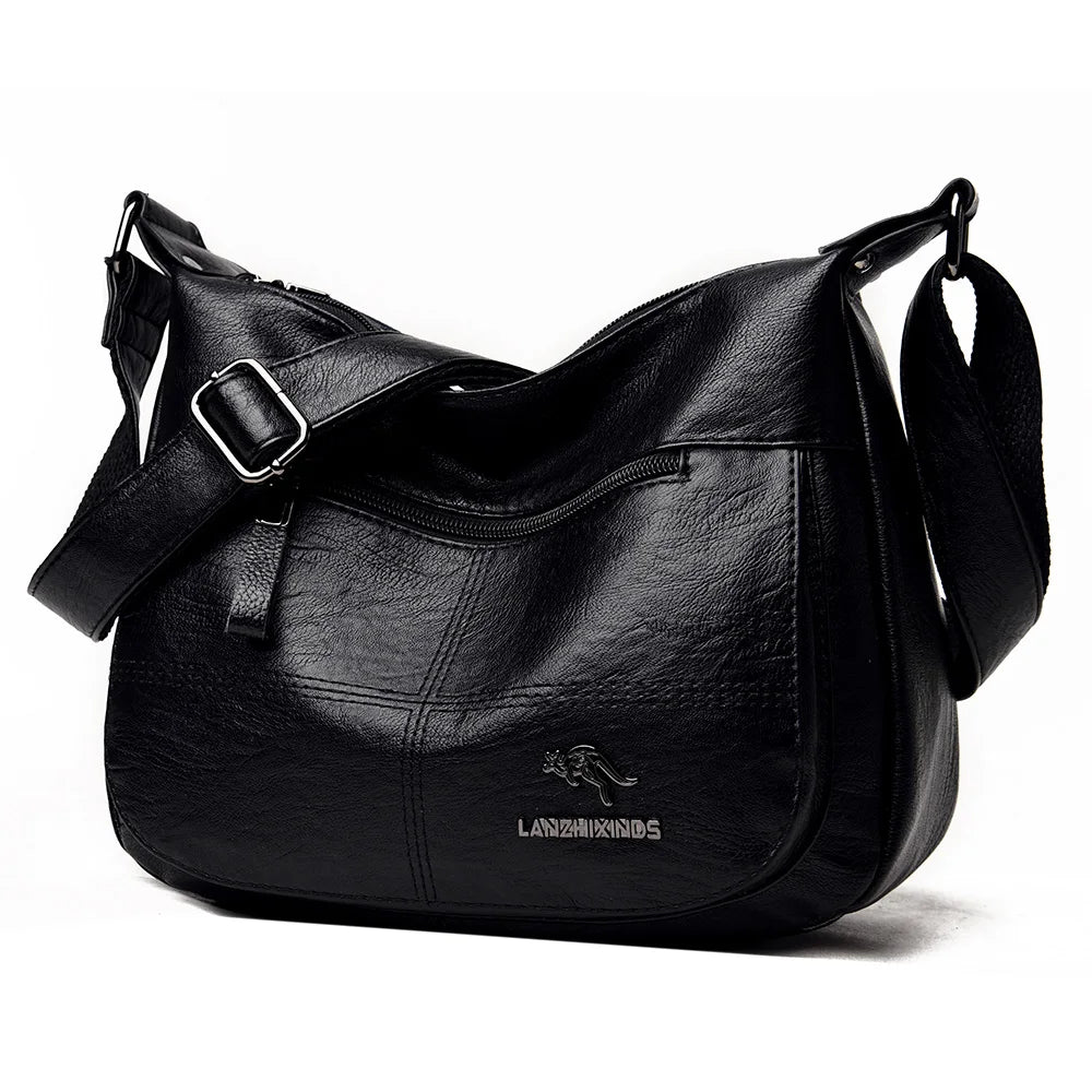 Women's Soft Leather Shoulder Bag Large Crossbody Handbag