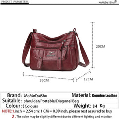 Women's Soft PU Leather Shoulder Bag Large Capacity Crossbody Bag