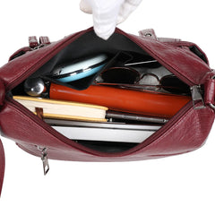 Women's Soft PU Leather Shoulder Bag Large Capacity Crossbody Bag