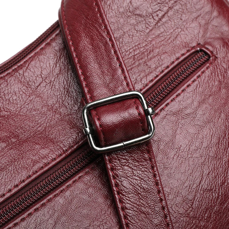Women's Soft PU Leather Shoulder Bag Large Capacity Crossbody Bag