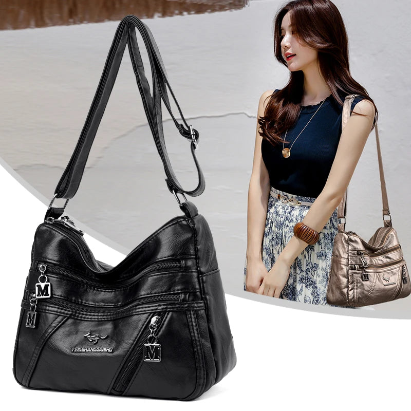 Soft Pu Leather Women Shoulder Bag Handbags Crossbody Bag