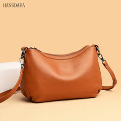 Retro Leather Crossbody Bag - Women's Vintage Style