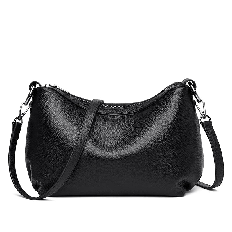 Retro Leather Crossbody Bag - Women's Vintage Style