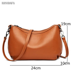 Retro Leather Crossbody Bag - Women's Vintage Style