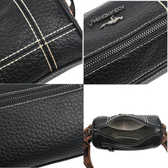 Women's High Solid Leather Shoulder Crossbody Bags