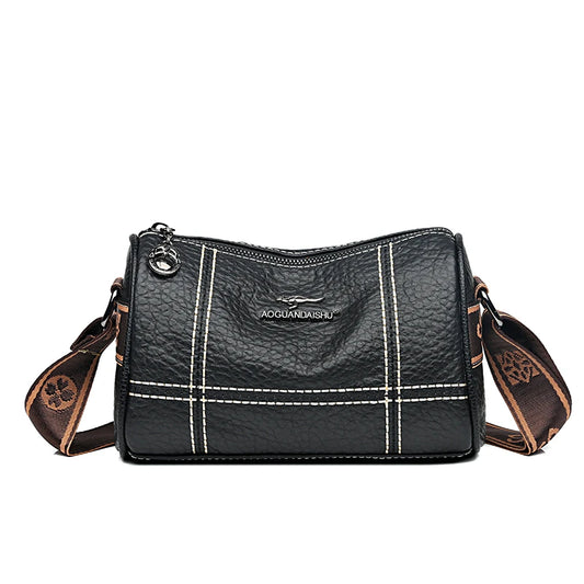 High Solid Leather Shoulder Crossbody Bags For Women Ladies Handbags