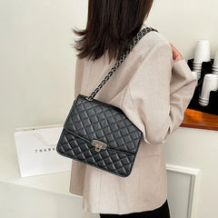 Vintage Leather Shoulder Bag Chain Crossbody Purse