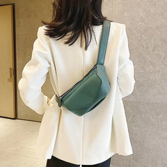 Casual Waist Bag Leather Shoulder Bag Women Fanny Pack