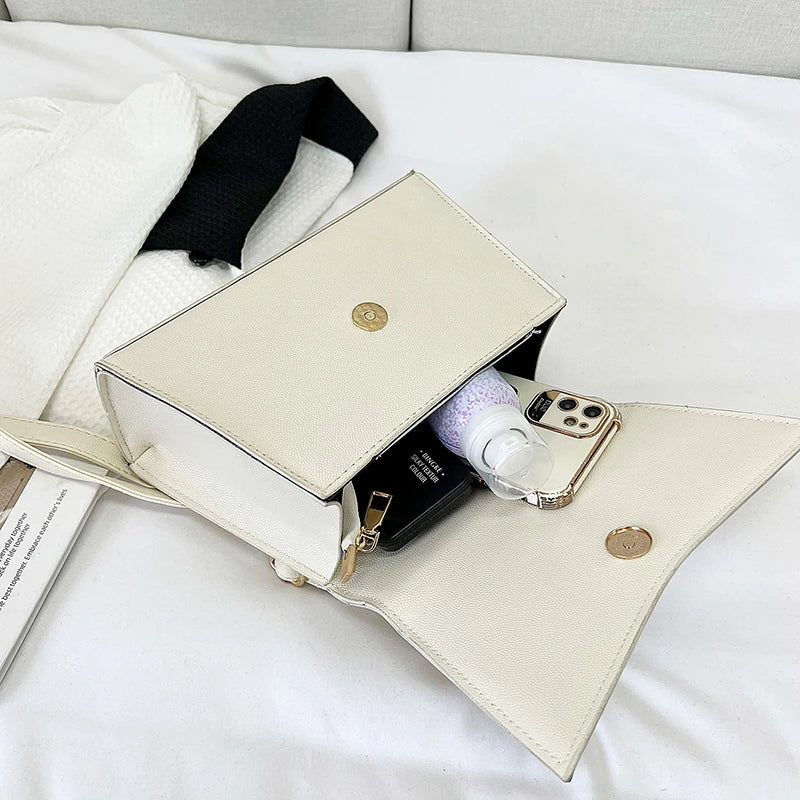 High Versatile Leather Texture Handbag Chain Handbag Shoulder Bag