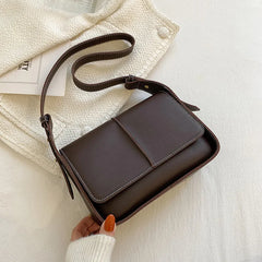 High Vintage Stitching Bags For Women Leather Shoulder Bag