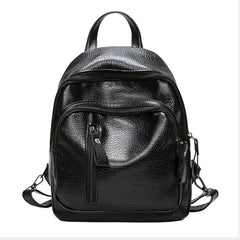 Waterproof Leather Women Backpack Anti-theft Large Capacity