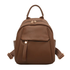 Waterproof Leather Women Backpack College Style School Bags