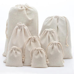 Colorful Storage Linen Bags Organza Drawstring Wedding Christmas Pouches