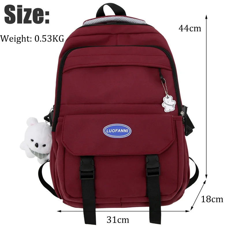 High Woman Backpack Schoolbag For Teenage Girls Boys Student Rucksack College