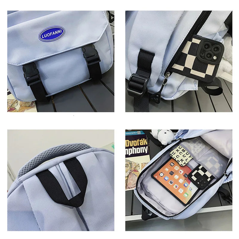 High Woman Backpack Schoolbag For Teenage Girls Boys Student Rucksack College